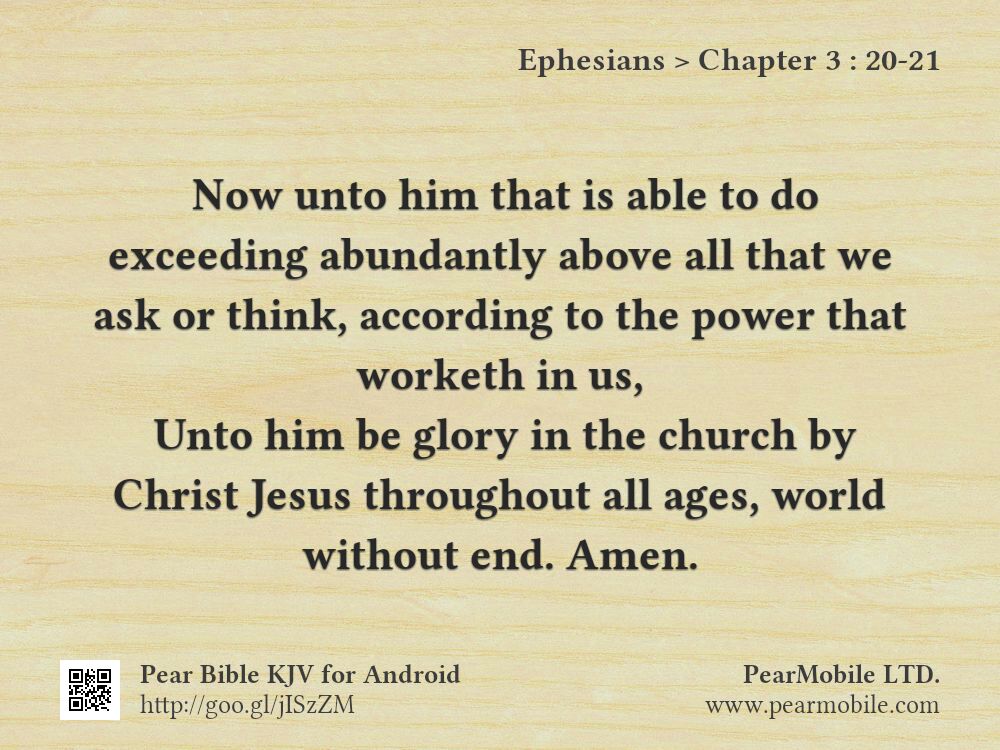 Ephesians, Chapter 3:20-21